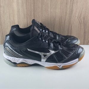 Mizuno Wave Hurricane 3 Volleyball Shoes Black Silver 430190.9073 Women’s Size 8